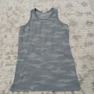 Athleta Girls Grey Camo Tank Top ~ No Size But Approx A Size S